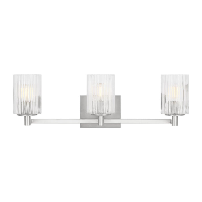 Generation Lighting - GLV1043EN/BS - Three Light Wall / Bath - Lando - Brushed Steel