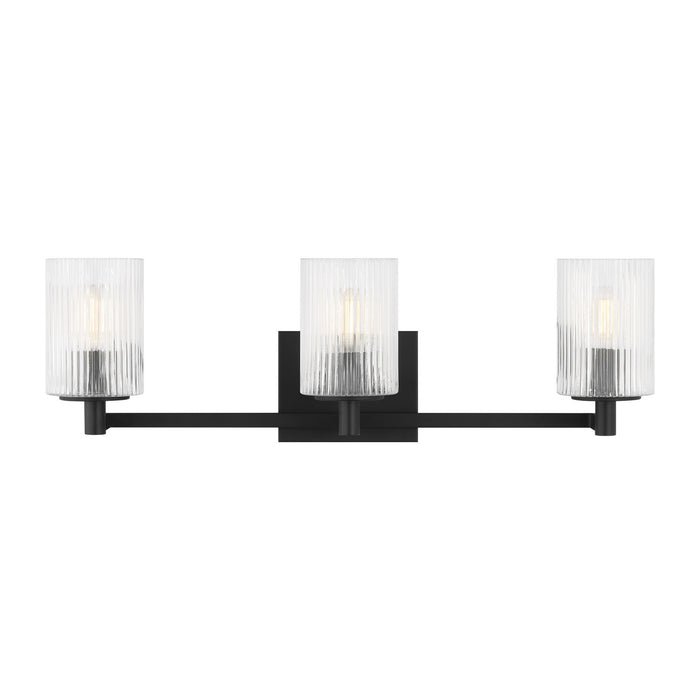 Generation Lighting - GLV1043EN/MBK - Three Light Wall / Bath - Lando - Midnight Black
