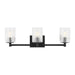 Generation Lighting - GLV1043EN/MBK - Three Light Wall / Bath - Lando - Midnight Black