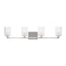Generation Lighting - GLV1044EN/BS - Four Light Wall / Bath - Lando - Brushed Steel
