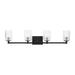 Generation Lighting - GLV1044EN/MBK - Four Light Wall / Bath - Lando - Midnight Black