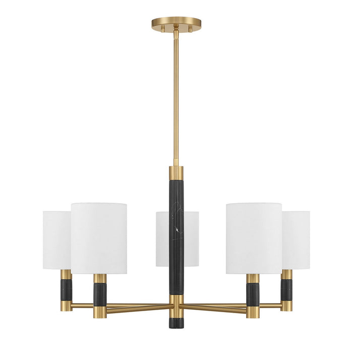 Savoy House - 1-4606-5-322 - Five Light Chandelier - Conrad - Warm Brass