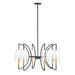 Savoy House - 1-7168-6-143 - Six Light Chandelier - Hanley - Matte Black and Warm Brass