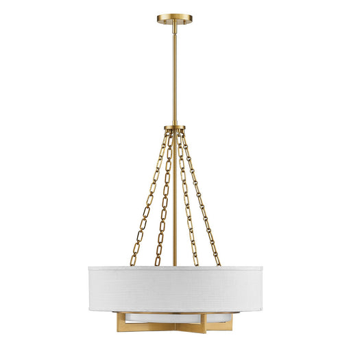 Brentwood Four Light Pendant Warm Brass