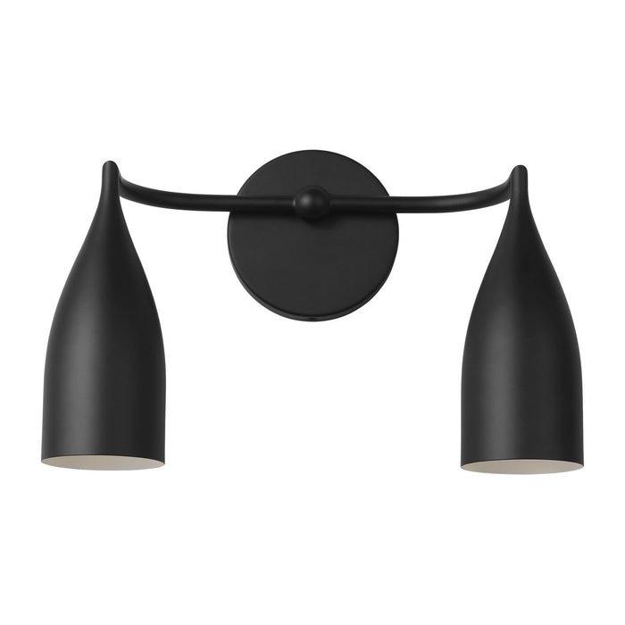 Generation Lighting - GLV1082MBK - Two Light Vanity - Maya - Midnight Black