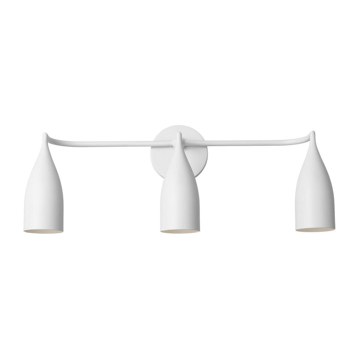 Generation Lighting - GLV1083MWT - Three Light Vanity - Maya - Matte White