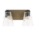 Generation Lighting - GLV1112MBKCRO - Vanity - Dunton - Midnight Black