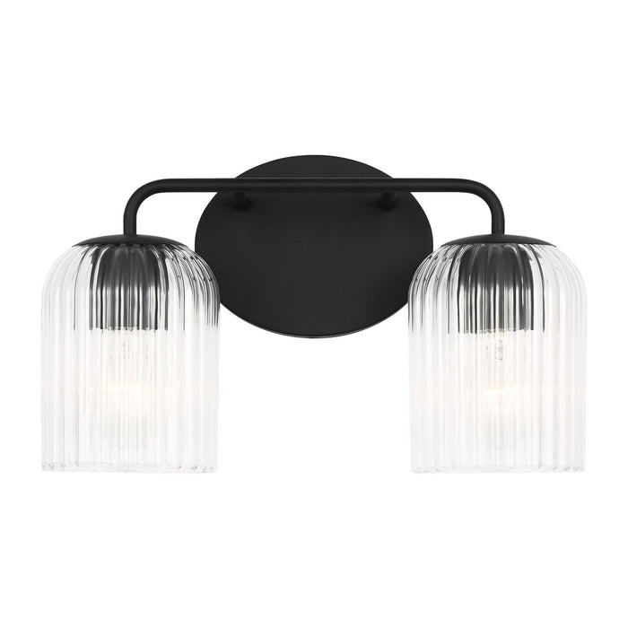 Generation Lighting - GLV1132MBK - Two Light Vanity - Eisele - Midnight Black