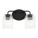 Generation Lighting - GLV1132MBK - Two Light Vanity - Eisele - Midnight Black