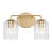 Generation Lighting - GLV1132SB - Two Light Vanity - Eisele - Satin Brass