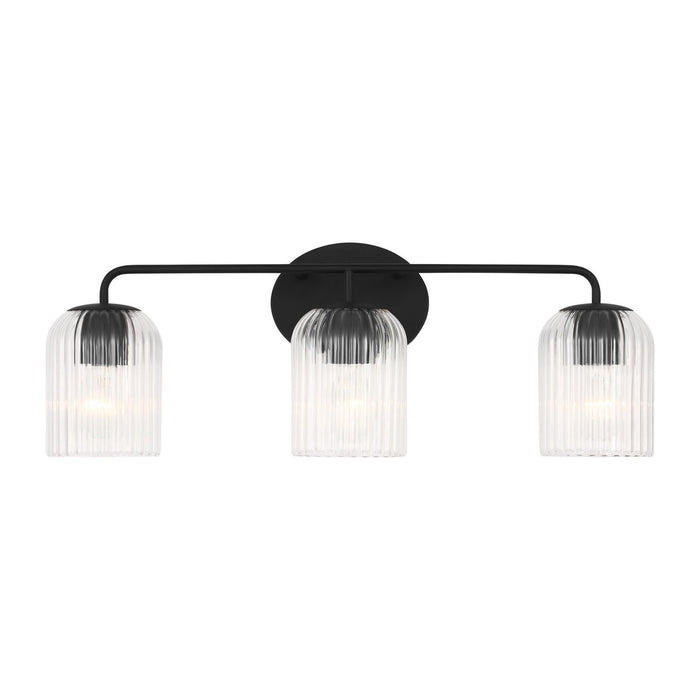 Generation Lighting - GLV1133MBK - Three Light Vanity - Eisele - Midnight Black