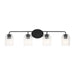 Generation Lighting - GLV1134MBK - Four Light Vanity - Eisele - Midnight Black