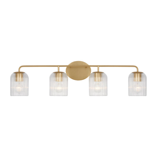Eisele Four Light Vanity Satin Brass