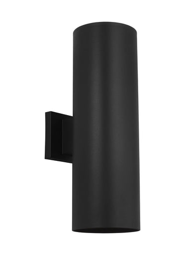 Outdoor Cylinders Two Light Wall Lantern Textured Black