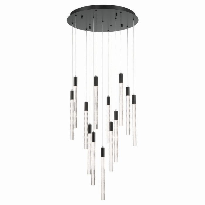 Artcraft - AC12143BK - LED Chandelier - Celine - Black