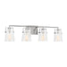 Visual Comfort Studio - DJV1034BSCKG - Four Light Vanity - Crofton - Brushed Nickel