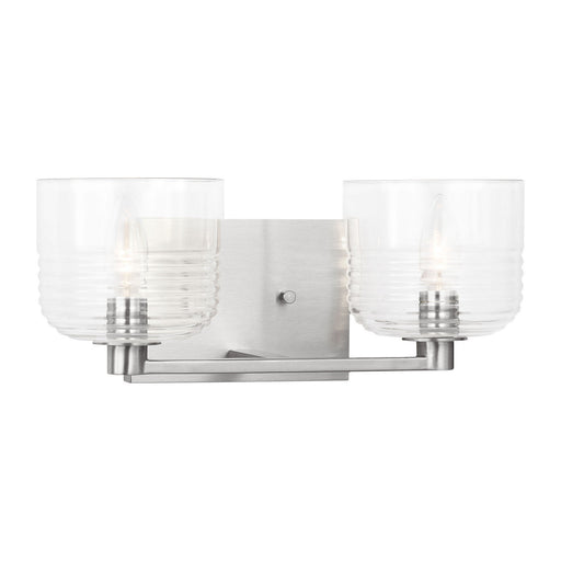 Visual Comfort Studio - DJV1112BS - Two Light Vanity - Lochdale - Brushed Nickel