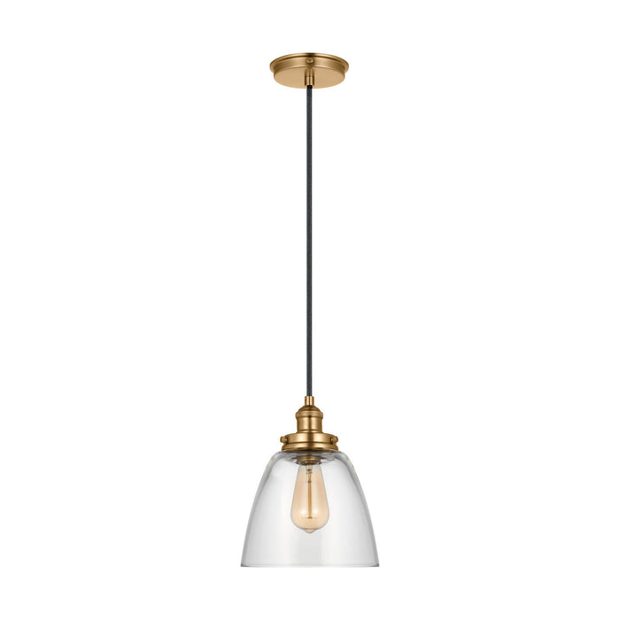 Visual Comfort Studio - P1349SB - One Light Pendant - Baskin - Satin Brass