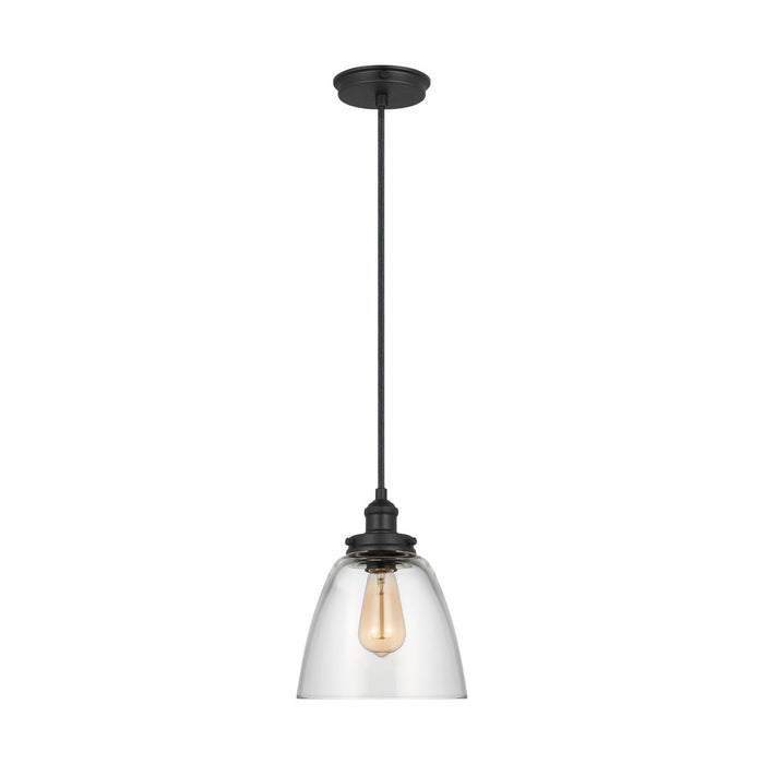 Visual Comfort Studio - P1349MBK - One Light Pendant - Baskin - Midnight Black