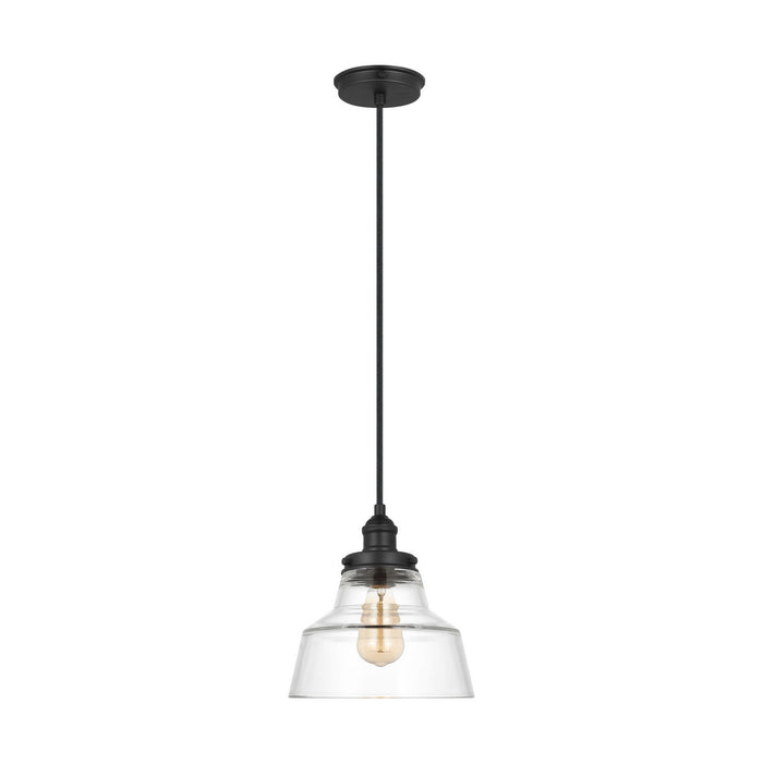 Visual Comfort Studio - P1348MBK - One Light Pendant - Baskin - Midnight Black