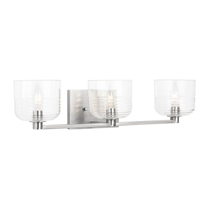 Visual Comfort Studio - DJV1113BS - Three Light Vanity - Lochdale - Brushed Nickel