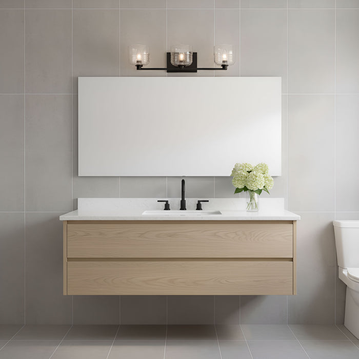 Visual Comfort Studio - DJV1113MBK - Three Light Vanity - Lochdale - Midnight Black