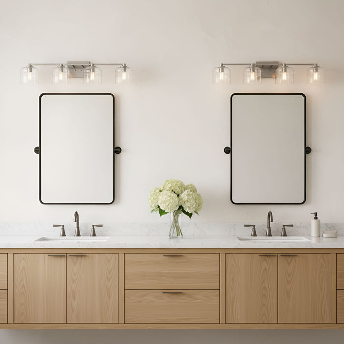 Visual Comfort Studio - DJV1114BS - Four Light Vanity - Lochdale - Brushed Nickel