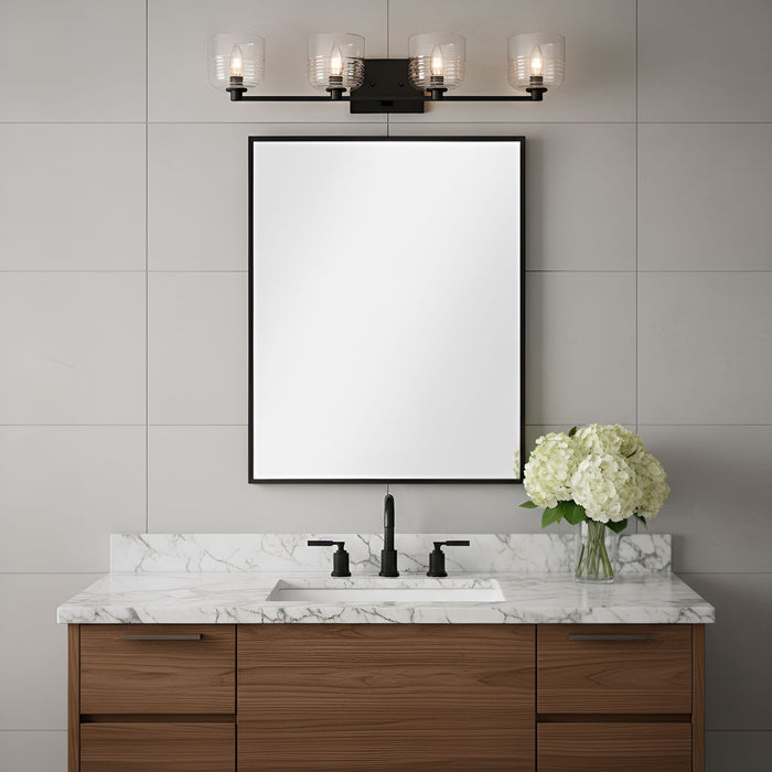 Visual Comfort Studio - DJV1114MBK - Four Light Vanity - Lochdale - Midnight Black