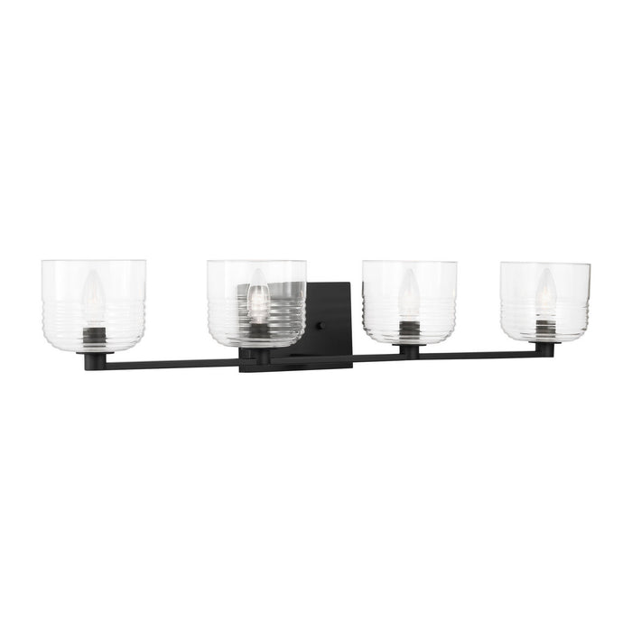 Visual Comfort Studio - DJV1114MBK - Four Light Vanity - Lochdale - Midnight Black