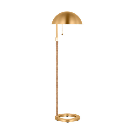 Balleroy One Light Floor Lamp Burnished Brass