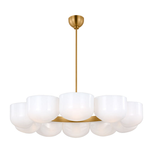 Cheverny Ten Light Chandelier Burnished Brass