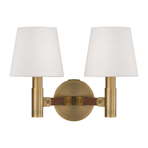 Grayson Two Light Wall Sconce Time Worn Brass