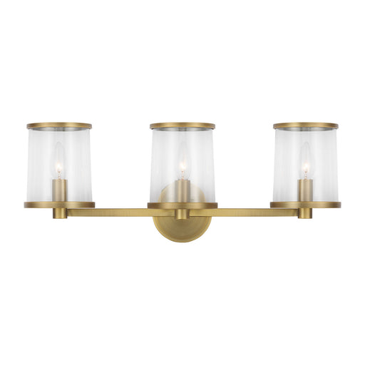 Reynolds Three Light Vanity Time Worn Brass