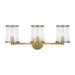 Visual Comfort Studio - LV1083TWB - Three Light Vanity - Reynolds - Time Worn Brass