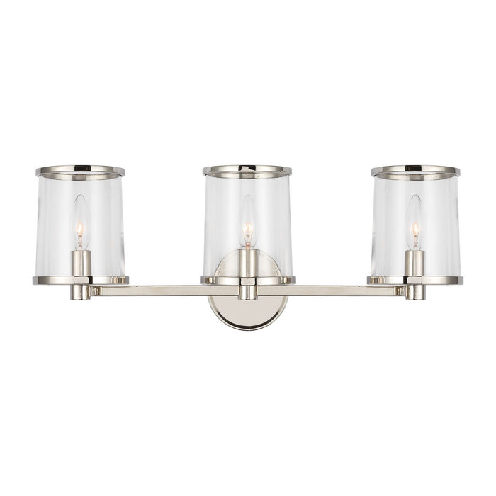 Visual Comfort Studio - LV1083PN - Three Light Vanity - Reynolds - Polished Nickel
