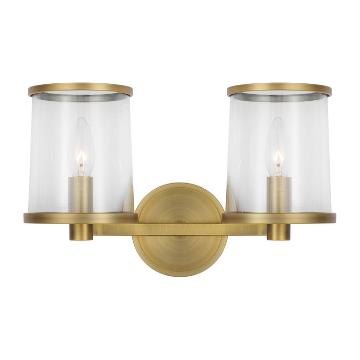 Visual Comfort Studio - LV1082TWB - Two Light Vanity - Reynolds - Time Worn Brass