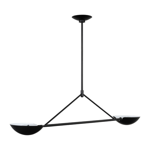 Nevel Two Light Linear Chandelier Aged Iron