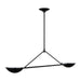 Visual Comfort Studio - EC1292AI - Two Light Linear Chandelier - Nevel - Aged Iron