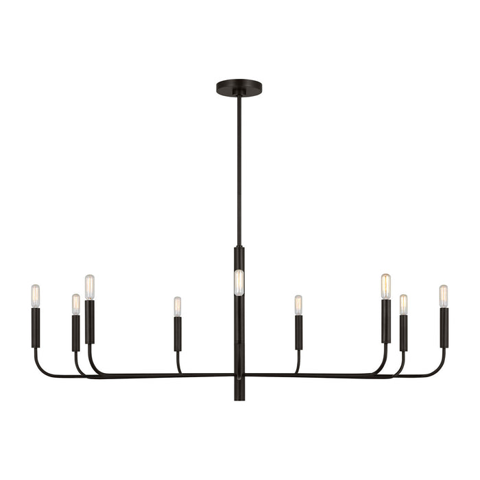 Visual Comfort Studio - EC1319AI - Nine Light Chandelier - Brianna - Aged Iron