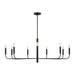 Visual Comfort Studio - EC1319AI - Nine Light Chandelier - Brianna - Aged Iron
