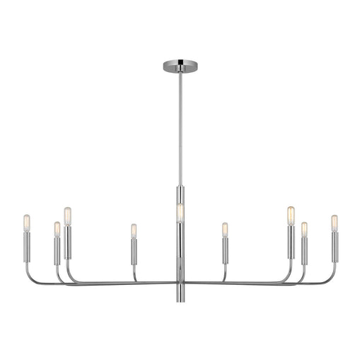 Visual Comfort Studio - EC1319PN - Nine Light Chandelier - Brianna - Polished Nickel