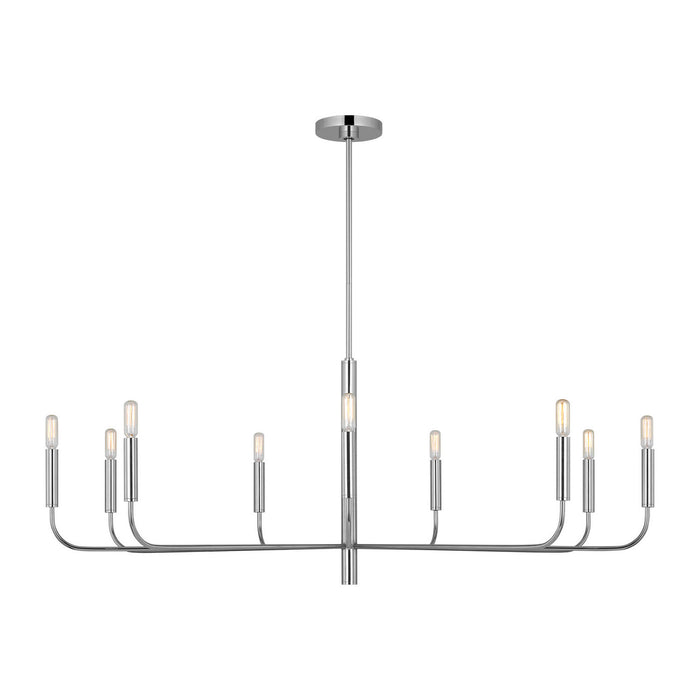 Visual Comfort Studio - EC1319PN - Nine Light Chandelier - Brianna - Polished Nickel