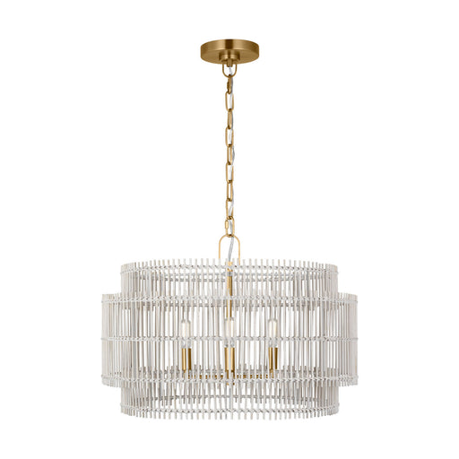 Visual Comfort Studio - EP1394BBS - Four Light Pendant - Elio - Burnished Brass