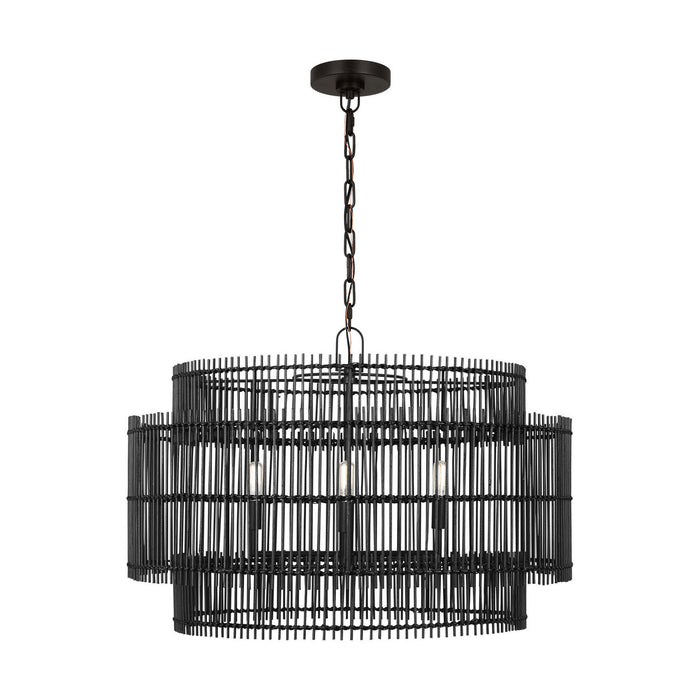 Visual Comfort Studio - EP1404AI - Four Light Pendant - Elio - Aged Iron