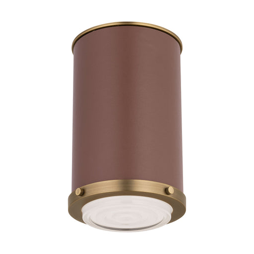 Marlowe One Light Flush Mount Time Worn Brass