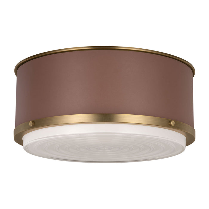 Visual Comfort Studio - LF1062TWB - Two Light Flush Mount - Marlowe - Time Worn Brass