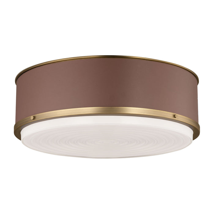 Visual Comfort Studio - LF1053TWB - Three Light Flush Mount - Marlow - Time Worn Brass