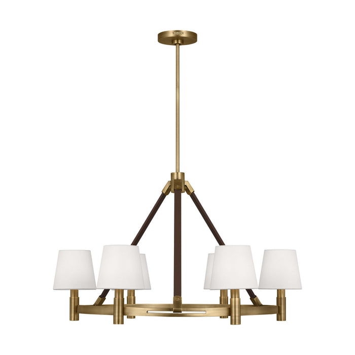 Visual Comfort Studio - LC1246TWB - Six Light Chandelier - Grayson - Time Worn Brass