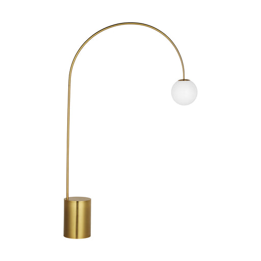 Noemie One Light Floor Lamp Burnished Brass