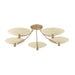 Troy Lighting - C1160-PBR/SSD - Five Light Semi Flush Mount - Wolfe - Patina Brass/Soft Sand
